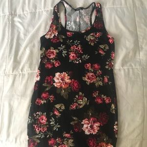 Black Floral Dress from FashionNova